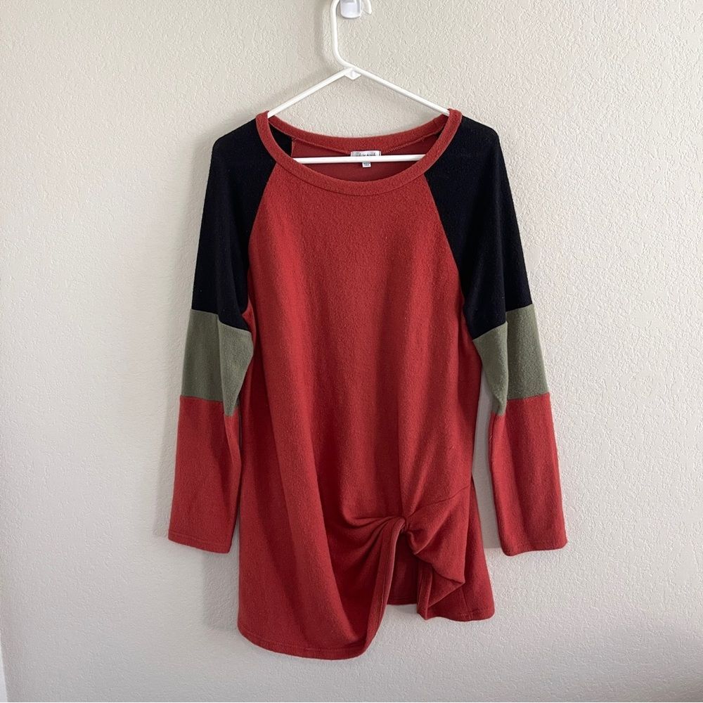 White Birch Long Sleeve Sweater Blouse